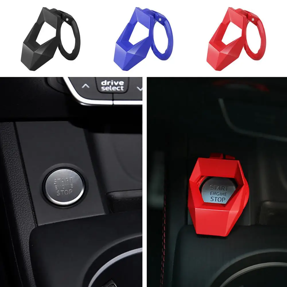 

2021 1Pc Universal Car Motor Switch Protection Covers Decoratieve Engine Start Stop Button Cover For Auto Interior Accessories