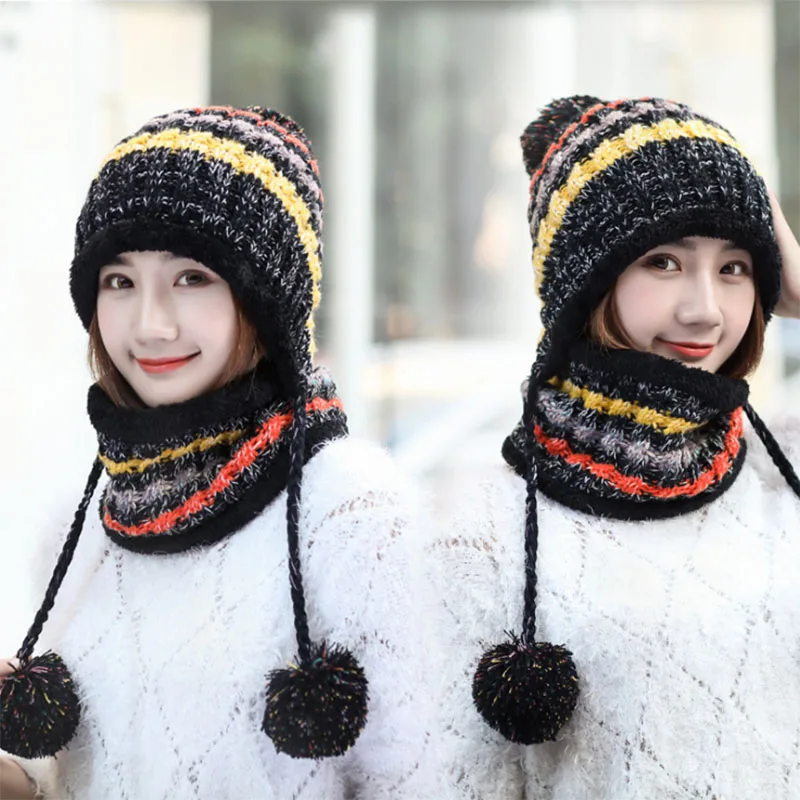 Calymel 2019 женская шапка цветная шапочка цельная шарф шерсть шар милый бархат