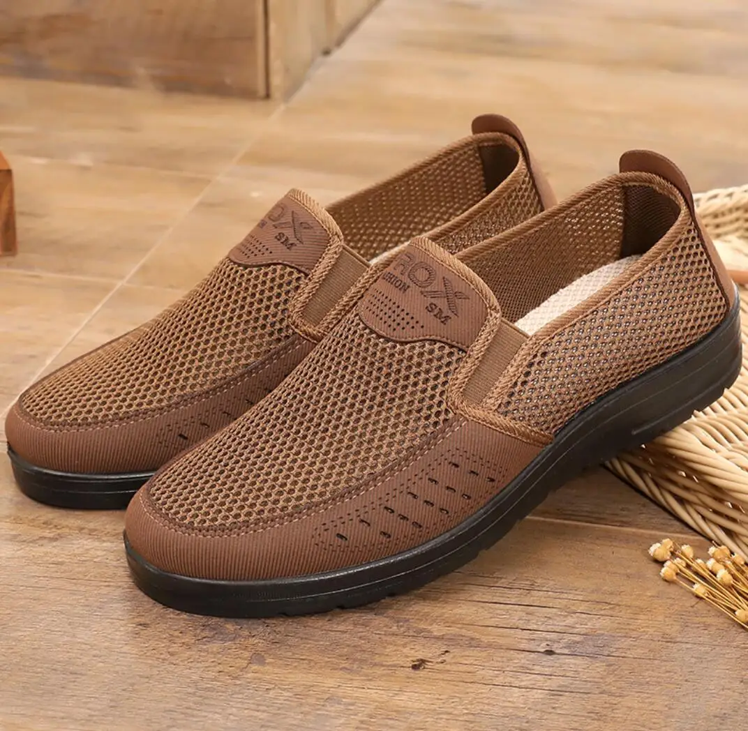 Кроссовки мужские сетчатые легкие повседневная обувь дышащие с мягкой подошвой