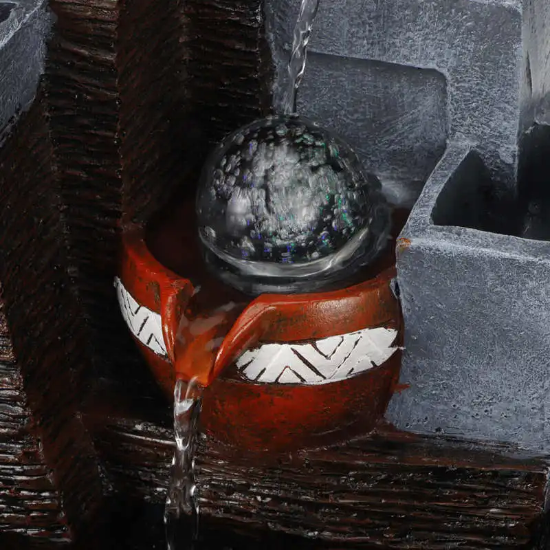 Фигурка светодиодный Водопад Фонтан с светильник для крытого Спальня стол Декор