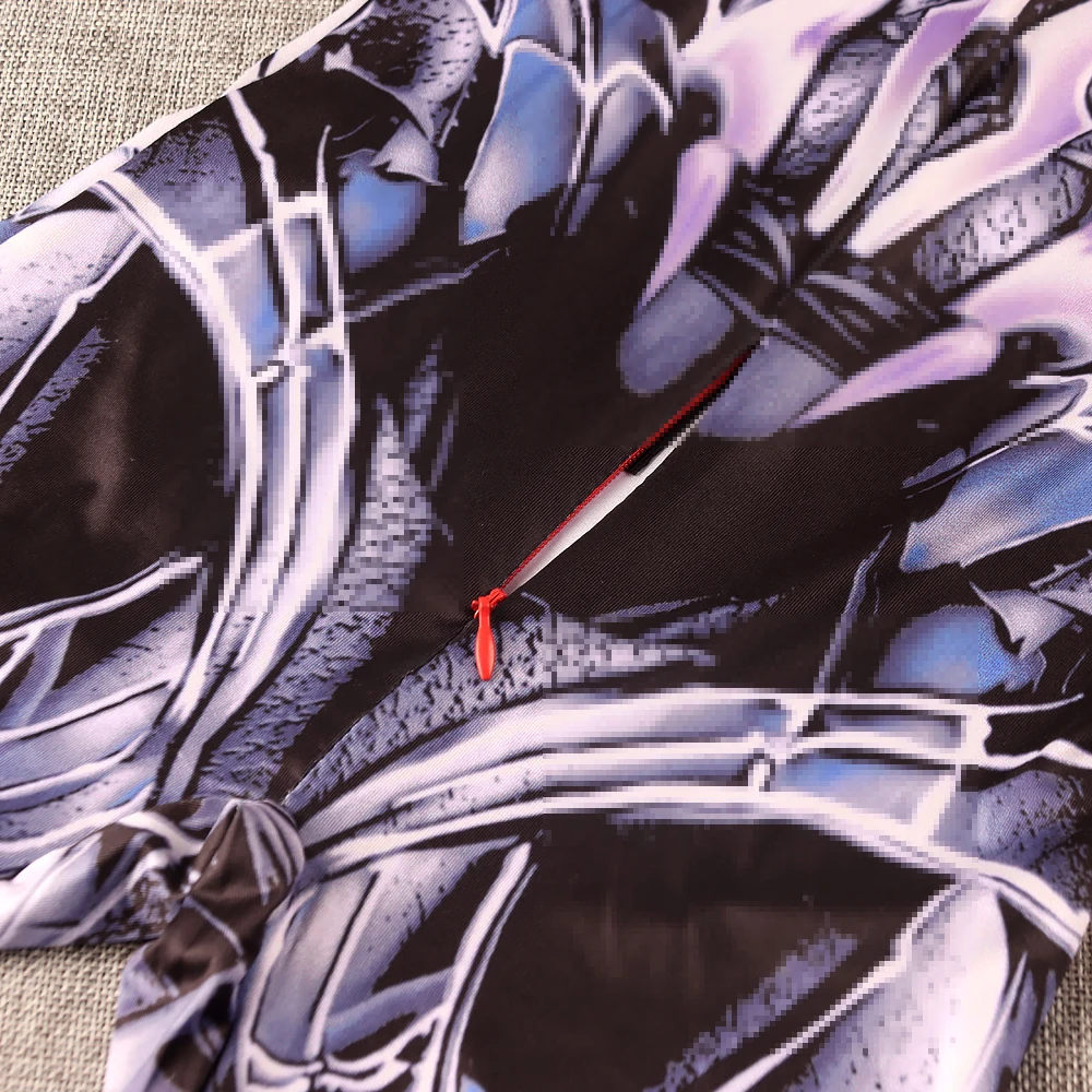 

3-12 Years Kids Black Costume Suit 3D Printed Clothes Adult Children Halloween Party Stage Performance Anime Cosplay