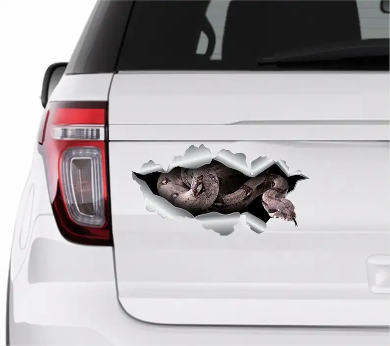 

3D stickers Snake sticker Car sticker Rattlesnake sticker Python sticker Car decal Python sticker Reptile decal Car decal