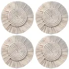 Хлопковая оплетка подставки для макраме ручной работы, хлопковая веревка, плетеные подставки для чашек, термостойкий Коврик для чашек