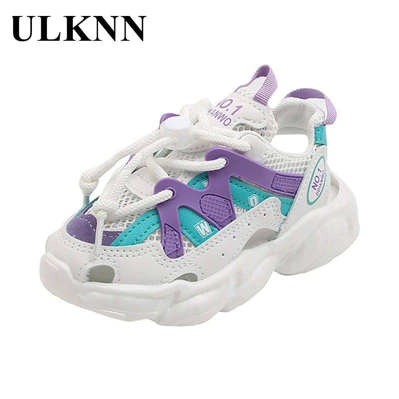

Детская спортивная обувь ULKNN, Новинка лета 2021, сетчатые синие кроссовки, Уличная Повседневная обувь для мальчиков, ажурная обувь для девочек