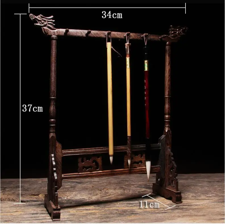 Практичная стойка для кистей из дерева венге простой стиль массива традиционная