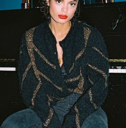 Женский мохеровый Свободный кардиган с пышными рукавами весна 2020| |