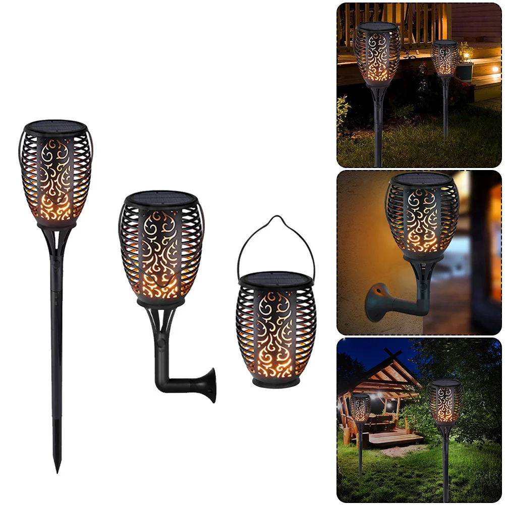 

Водонепроницаемый светильник на солнечной батарее, светодиодный фонарь с s-образным пламенем, светильник для двора, художественный садовый...