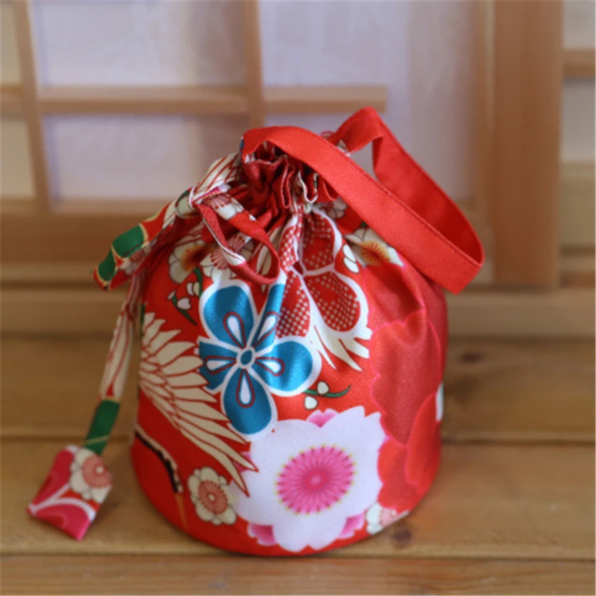 Сумка в японском стиле кимоно Yukata Haori для женщин и девочек с цветочным рисунком и завязками, карнавальный костюм, Традиционная японская