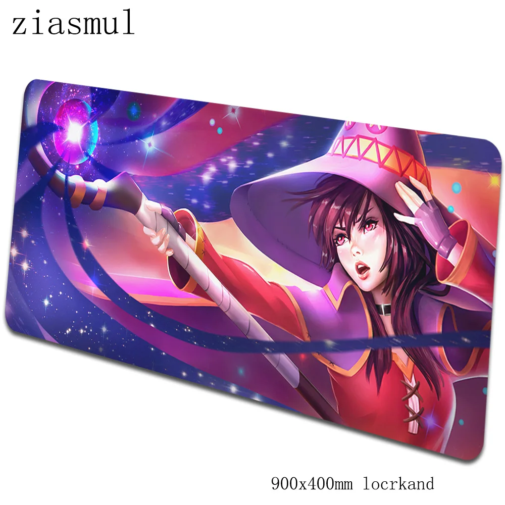 Megumin коврик для мыши толстый компьютерный геймерский коврик для мыши 900x400x3 мм большой коврик для мыши в стиле аниме эргономичный гаджет офисный стол коврики - Цвет: design 6