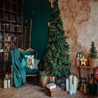 Реквизит для фотостудии Nitree Рождественская елка стул фон для фотосъемки украшение для вечевечерние Виниловый фон ткань