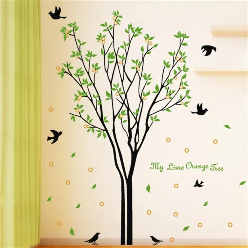 

Wall Stickers Small Orange Tree Living Room Bedroom Tv Sofa Background Wall Stickers Home Improvement Stickers Stickers Self-adh