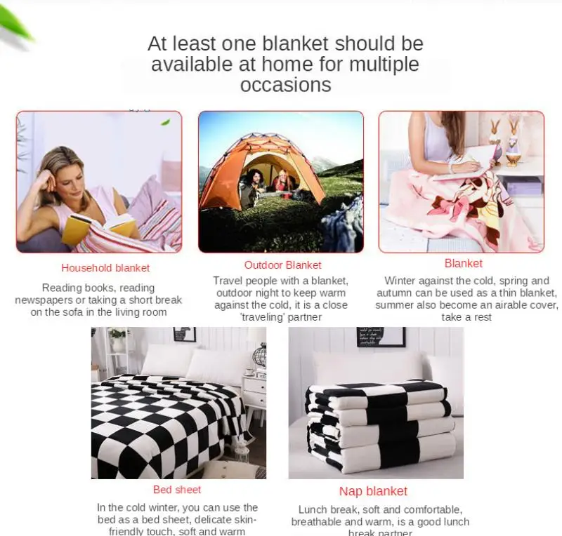 Зимнее одеяло из кораллового флиса домашняя теплая и экологичная печать