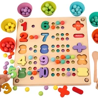 clip beads montessori games counting math toys for kids fine motor skill cognition sorting matching puzzle board educational toy