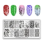 Маникюрный шаблон, трафарет для стемпинга ногтей, абстрактный Импрессионизм