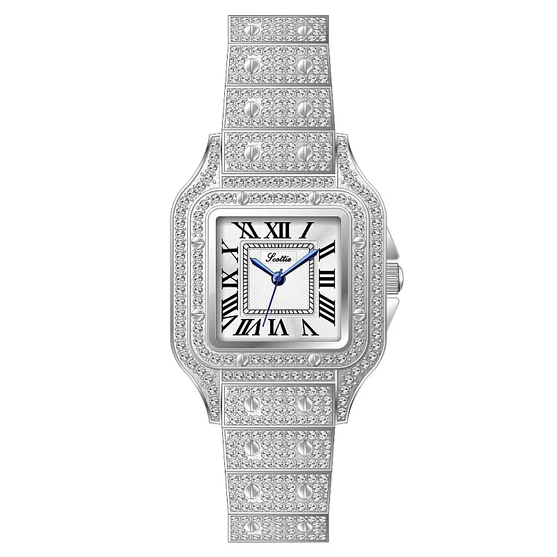 2021 New Diamond Women Watches Top Brand Leather Waterproof Sport Quartz Watch For Ladies Clock Gift Relogio Masculino