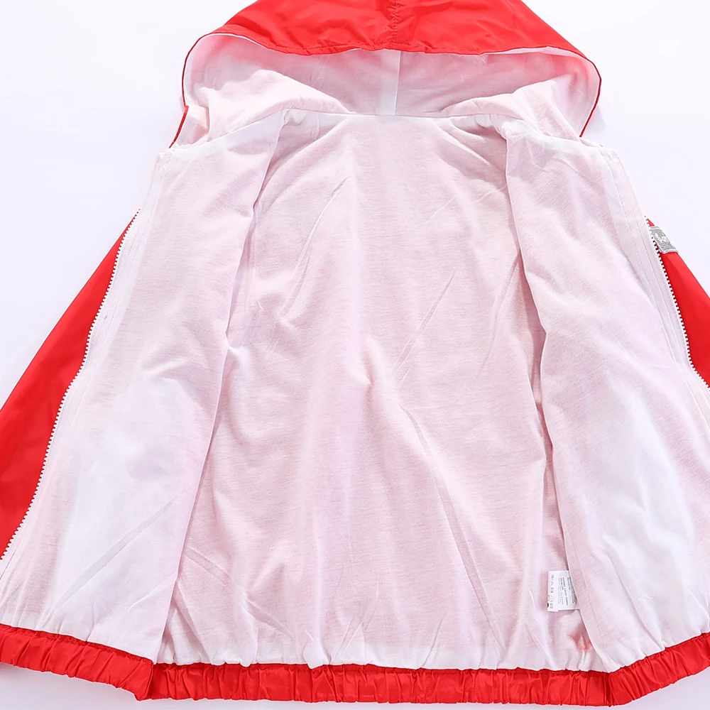 

Mudkingdom Kids Hooded Jackets Lightweight Zipper Polyester Fabric Spring Autumn Long Sleeve Children Outerwear Boys-Girls Coats