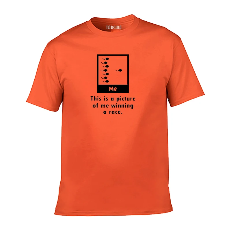 

TARCHIA T Shirts Men O Neck Slim Fit Funny Print Mens Tees Cotton Short Sleeves Tees Tops Man T Shirt Homme Euro Size XS-XXL