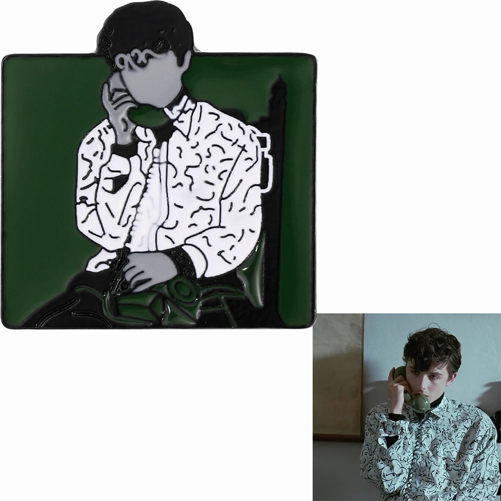 

Call Me by Your Name Brooch Timothy Boy Call Me Up Your Name Enamel Pin Charm Ink Square Metal Pin Lapel Badge Jewelry Gifts