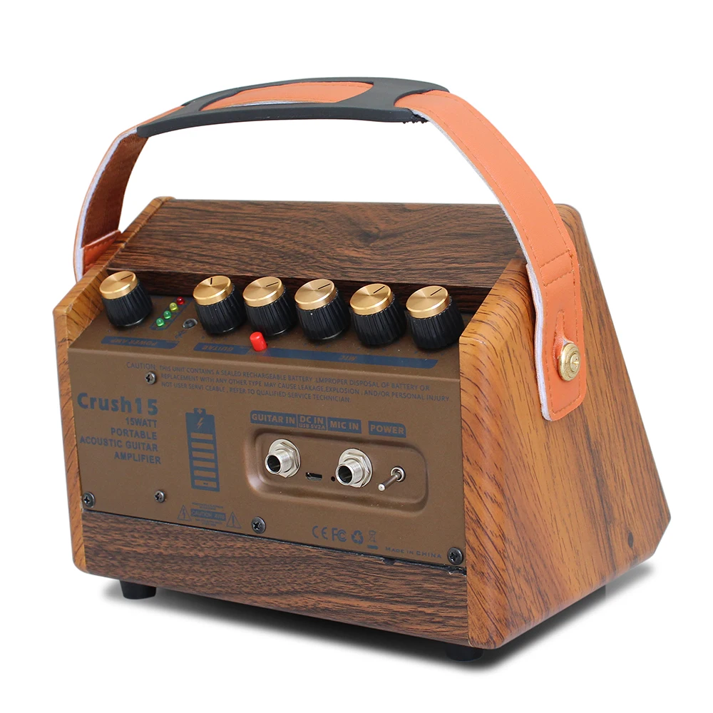 Портативный усилитель для акустической гитары Amp BT 15 Вт Встроенный