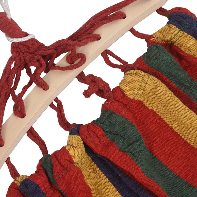 

2 Set Camping Accessories: 1 Set Rainbow Striped Wooden Stick Hammock & 1 Set Camping Tent