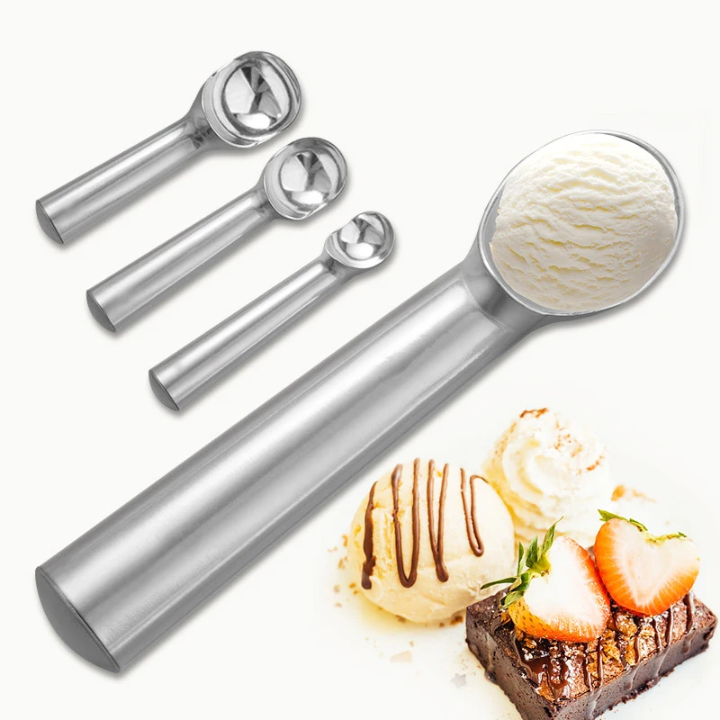 

Portable Aluminum Alloy Non-stick Anti-feeze Ice Cream Scoop Reusable Household Ice Cream Tool Spoon for Home Kitchen Tools
