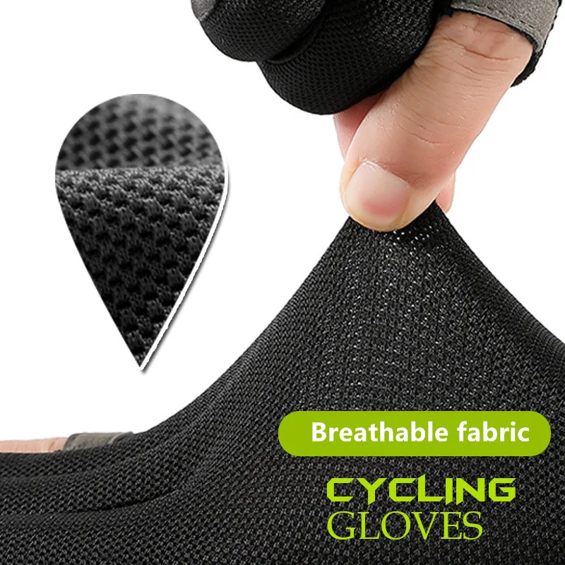 

Cycling Gloves Men Women Sports Sunscreen Breathable Sweat-absorbent Non-slip 2 Fingerless Bicycle Bike Gloves Bike Accessories