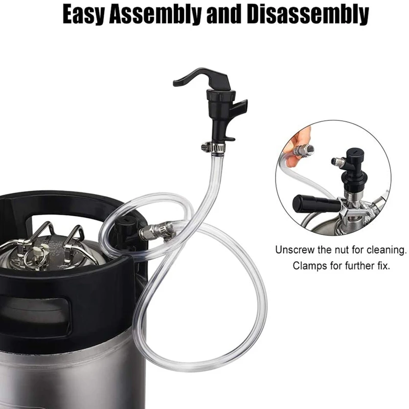 1/4Inch Ball Lock Beer Line Assembly Liquid Tap Quick Disconnect Faucet Kit Keg Wine Dispensing Fitting | Дом и сад