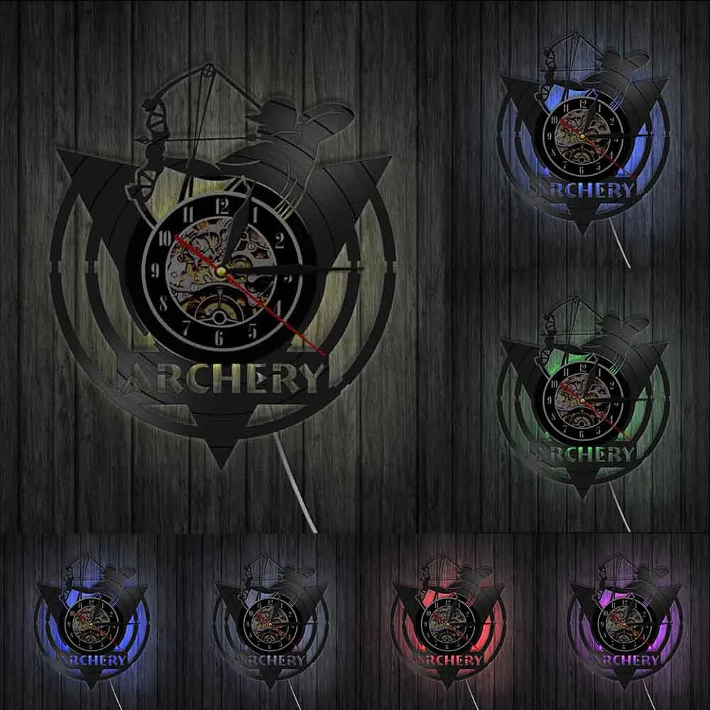 Стрелы в руках воинов лук для стрельбы из лука настенные часы с логотипом