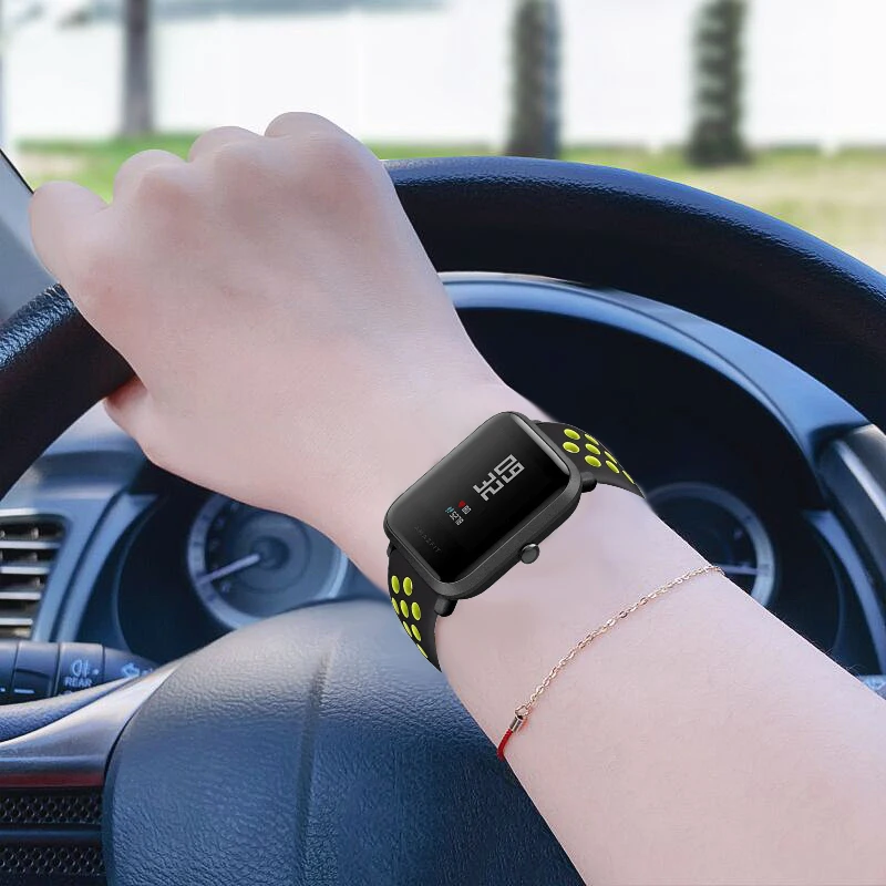 20 мм/22 мм силиконовый ремешок для смарт браслета Amazfit GTS/2/2e/GTS2 Mini/GTR 42 мм/47