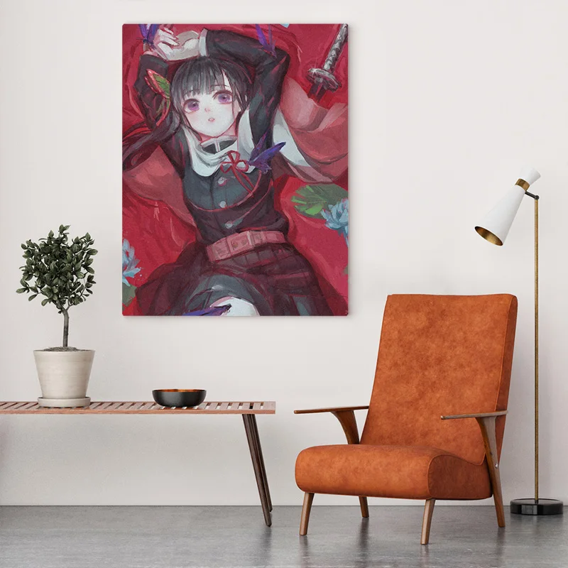 Настенная картина Kanao Tsuyuri Demon Slayer Kimetsu no Yaiba украшение на холсте постеры для