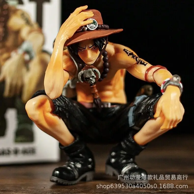 

One Piece Portgas·D· Ace Squatting Backpack PVC Action Figure Toys Dolls Gifts for Children 16CM