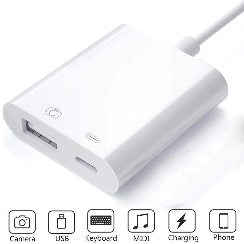 Адаптер для камеры Lighting-USB 3 iPad iPhone USB флэш-накопитель U диск SD кардридер Мышь