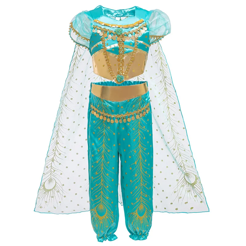Костюм принцессы жасмина на Хэллоуин танцевальное платье Детская одежда для