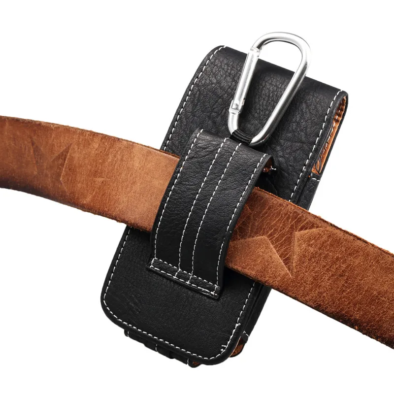 Универсальный кожаный чехол для телефона iphone XS X 6 7 8 plus на пояс с магнитной