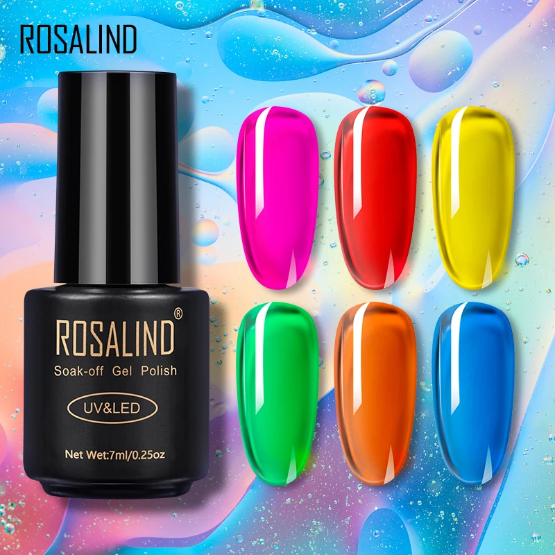 ROSALIND 7 мл Гель лак для ногтей глазурь Стекло желе гибридные Лаки Все маникюра УФ