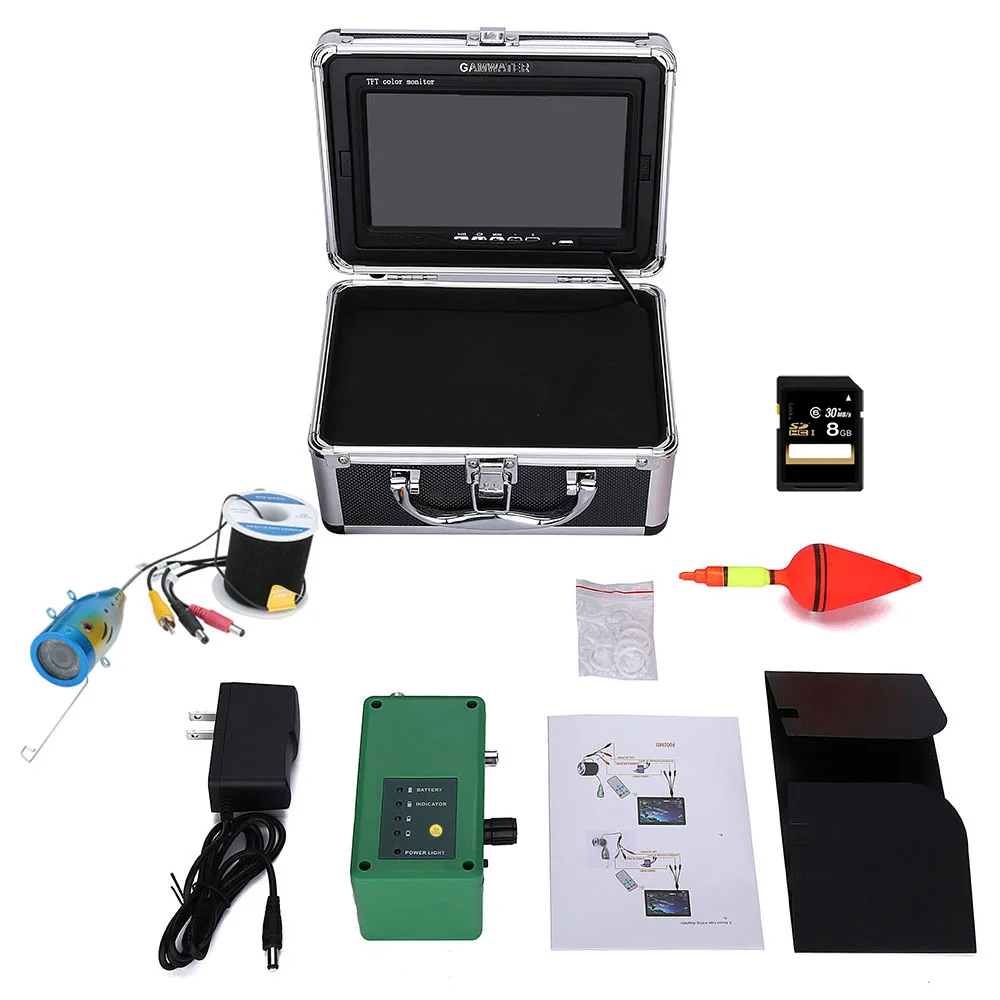 Fish Camera 7&quot Monitor Finder HD 1000TVL Underwater Fishing Ice Lake for Video Recording DVR Fishfinder | Безопасность и