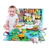 Baby Cloth Books Soft Activity Unfolding Cloth Animal Tails Book Infant Early Educational Toys for Children 0 12 24 Months Gift