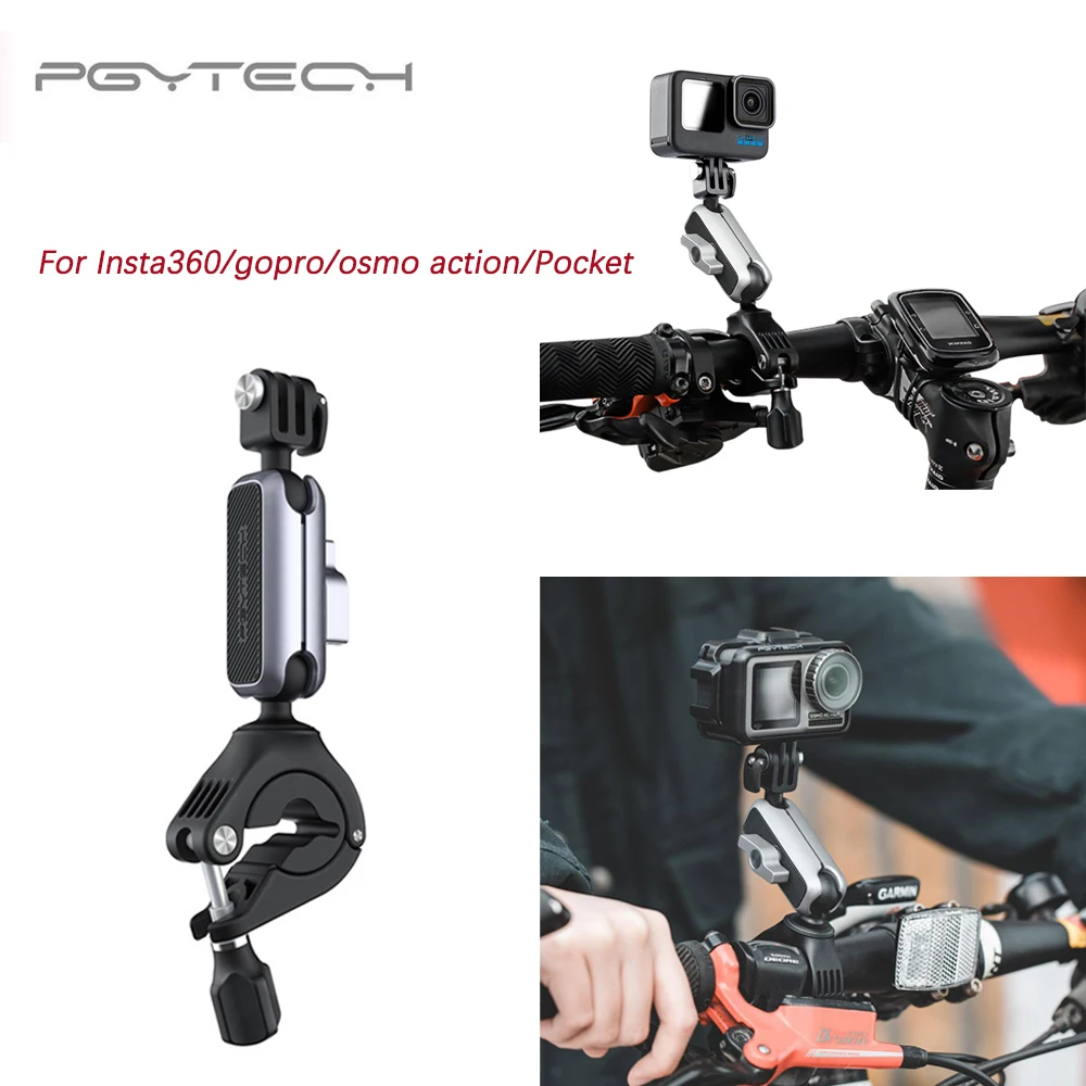 

Держатель для камеры PGYTECH на руль мотоцикла велосипеда зеркало крепление кронштейн Подставка gopro/insta 360/dji action 2 Аксессуары для экшн-камеры