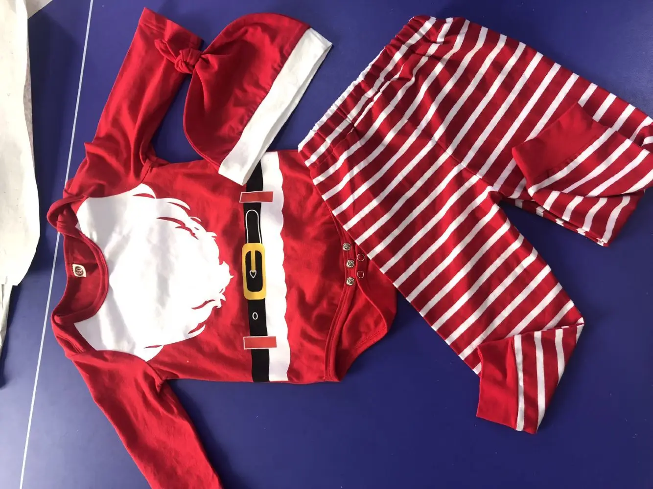 

Baby Girl Boy Christmas Children Suit Long Sleeve Jumpsuits Long Pants Bodysuit Autumn Jumpsuits with Hat 3Pcs Xmas Outfit