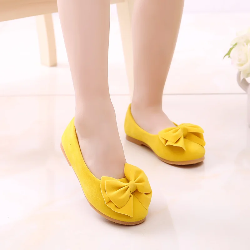 Детская кожаная обувь принцессы с бантом для маленьких девочек милая детская