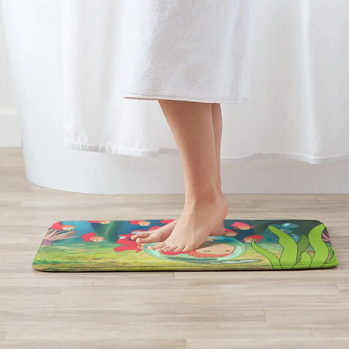 Напольный коврик Sosuke Ponyo для ног ванной нескользящий туалета балкона Прочный