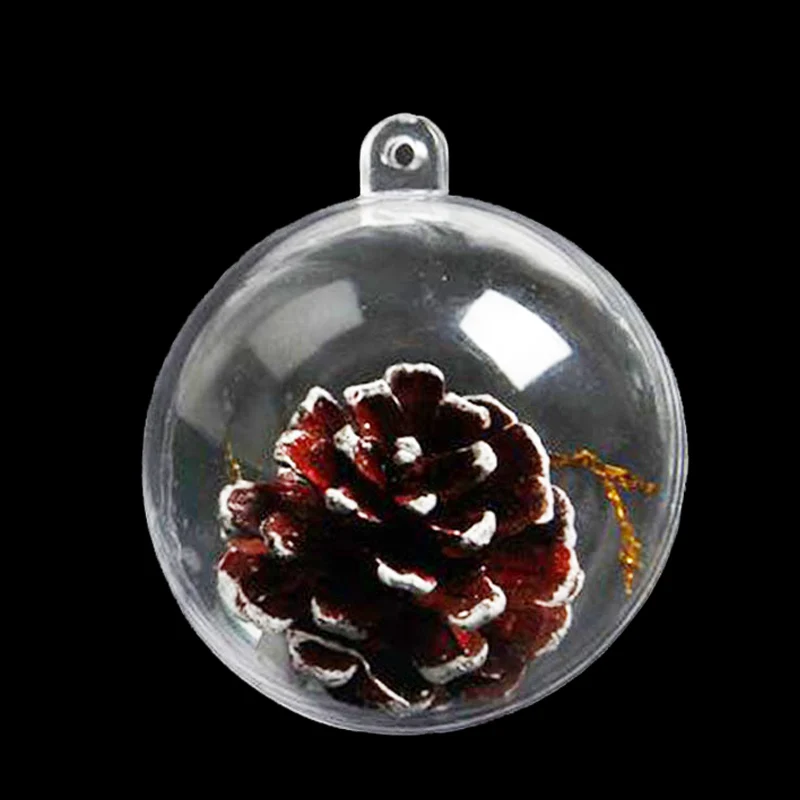Елочные подвесные украшения сделай сам прозрачные пластиковые полые шары для