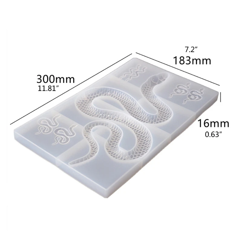 

M4YF Snake Shape Keychain Molds for Epoxy Resin Silicone Molds for Resin Casting Jewelry Making Supplies Handmade Keychains