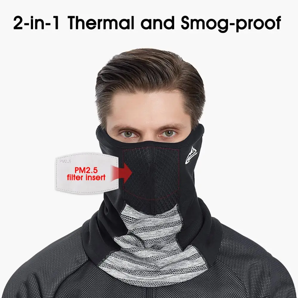 Бандана флисовая мужская зимняя для занятий спортом сноубордом лыжами