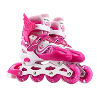 kids adults roller skates pvc adjustable comfortable beginner inline skates %e2%80%8bfor roller sneakers training scrub row 4 wheel