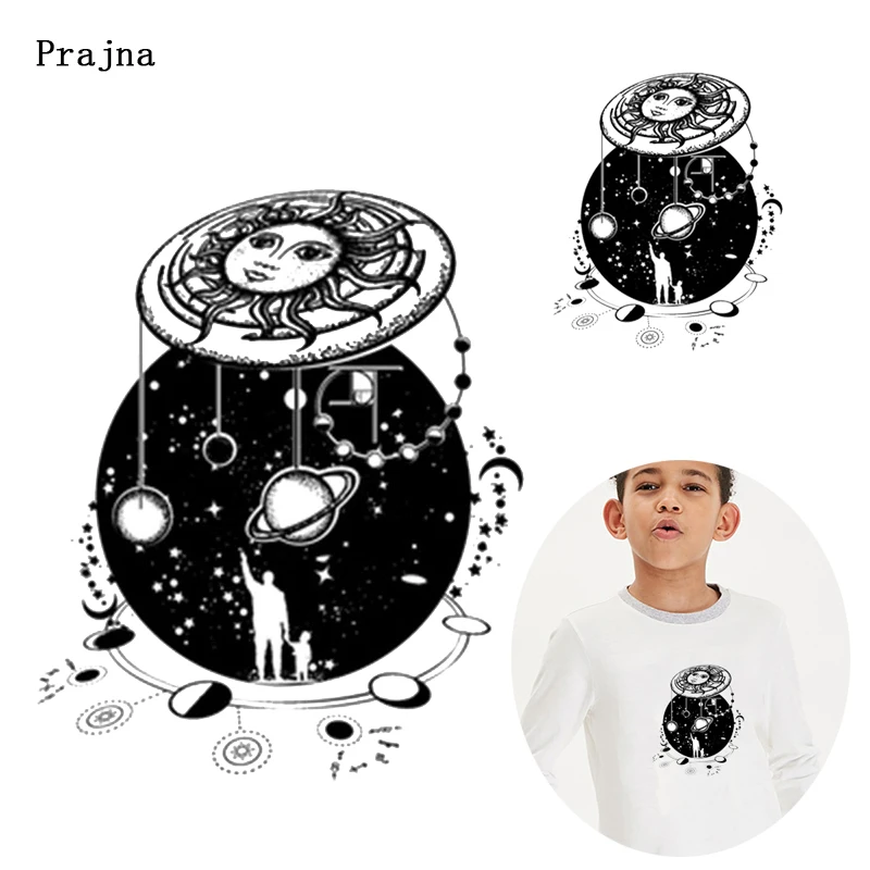 Prajna UFO термотрансферные наклейки с принтом утюгом для ткани космический