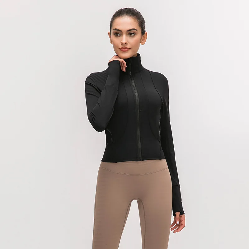 Mida спортивная куртка на молнии спереди для женщин с длинным рукавом стрейч