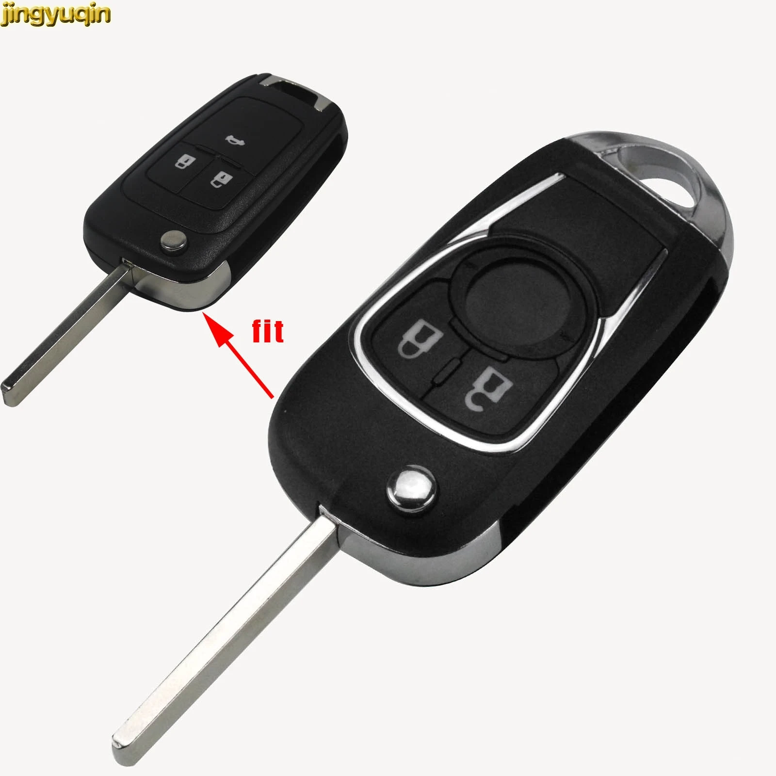 Jingyuqin 3 кнопки Складной флип чехол для дистанционного ключа автомобиля Chevrolet Cruze