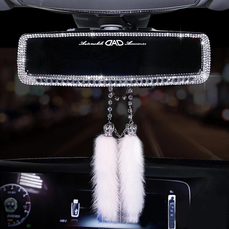 Diamond интерьер автомобиля зеркало заднего вида украшения Стразы кристальная