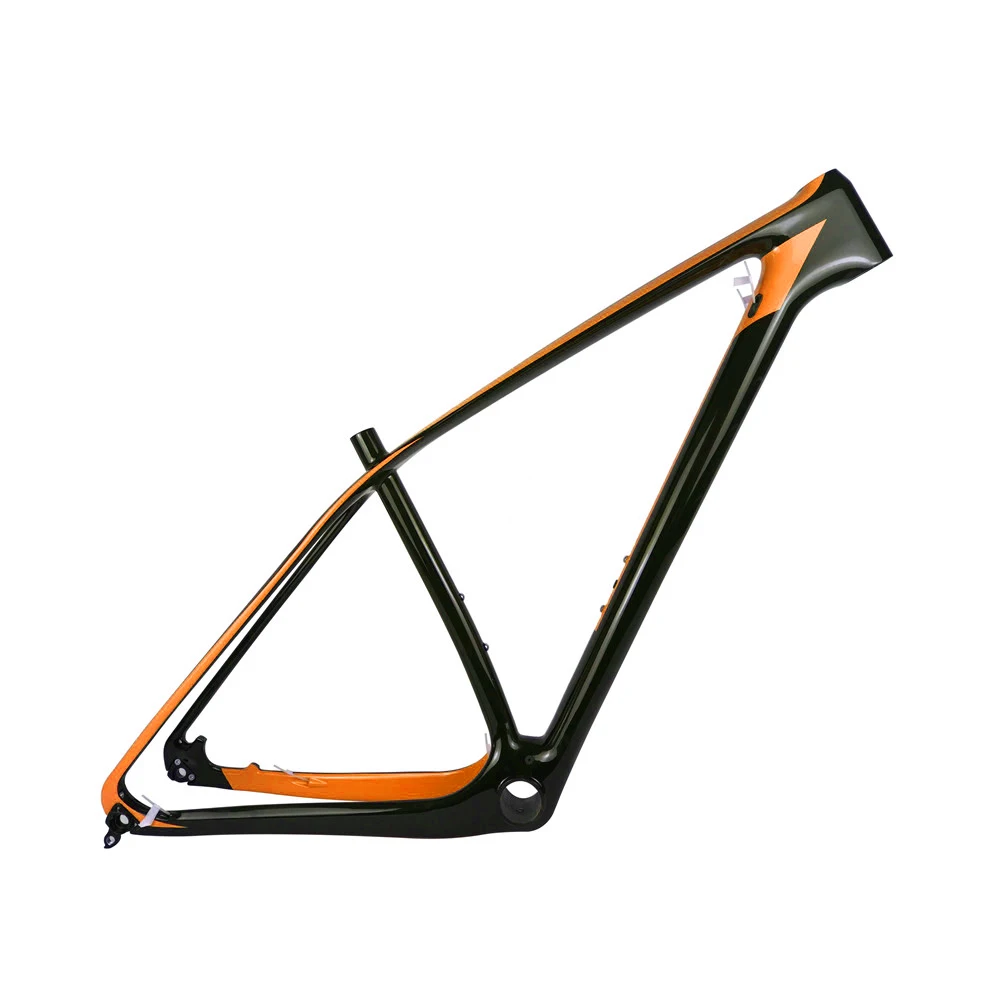 Spcycle 29er 27,5 er карбоновая MTB рама 650B T1000 полная рама карбоновая для горного велосипеда 142*12 через ось или 135*9 мм QR велосипедная Рама - Цвет: Orange